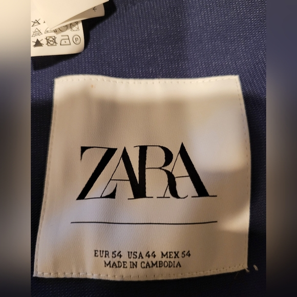 Zara Men's suit jacket navy blue size 44 US - Picture 2 of 5